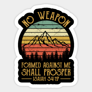 No Weapon Formed Against Me Shall Prosper Vintage Christian Sticker